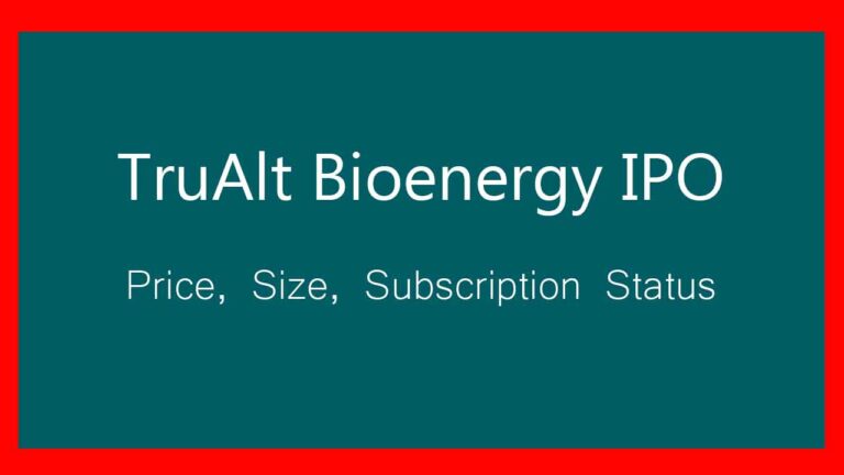 TruAlt Bioenergy ipo subscription