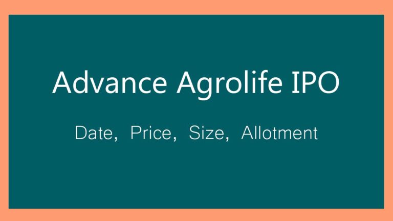 advance agrolife ipo price, size, allotment