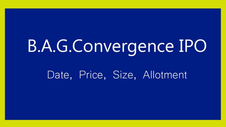 BAG convergence ipo price band size allotment