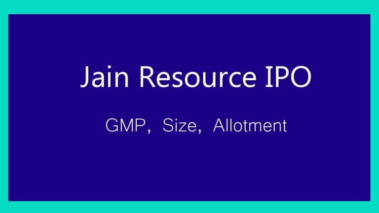 jain resource ipo gmp
