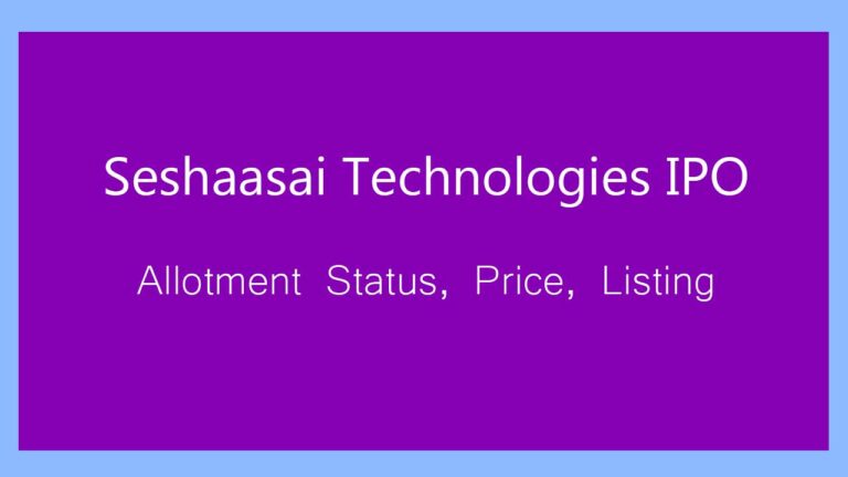 seshaasi technologies ipo allotment check online